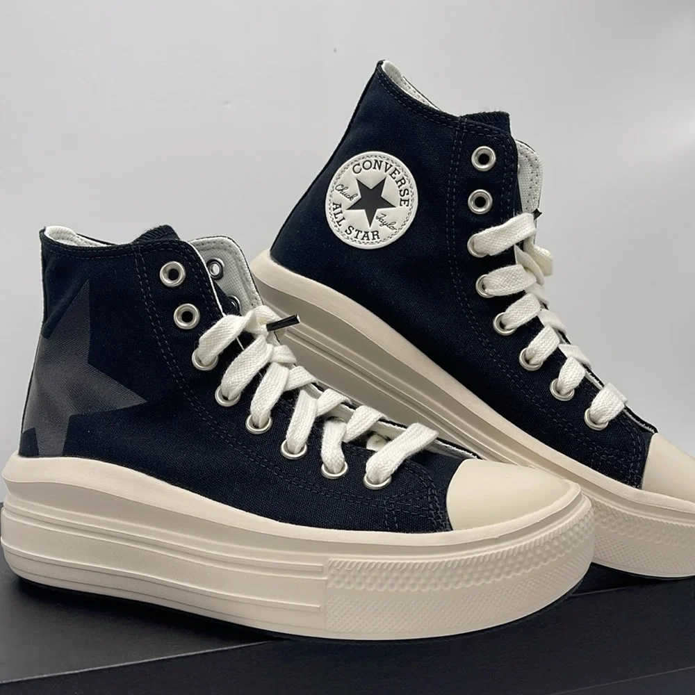 Converse WMNS A09899C CTAS MOVE HI BLACK/NATURAL IVORY/EGRET Platforms Sneakers